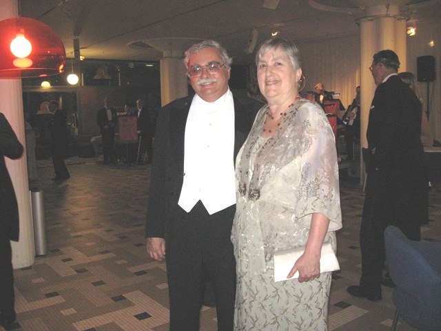 Barry with Carmel at the banquet